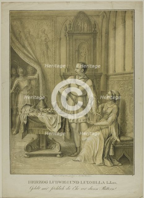Herzog Ludwig I and Ludmilla, n.d. Creator: Johann Michael Mettenleiter.