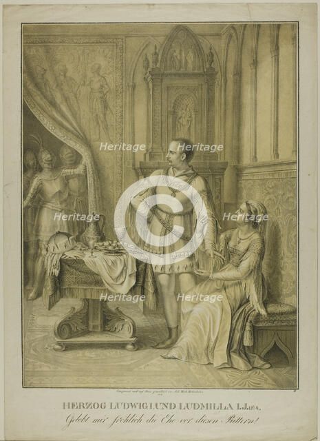 Herzog Ludwig I and Ludmilla, n.d. Creator: Johann Michael Mettenleiter.