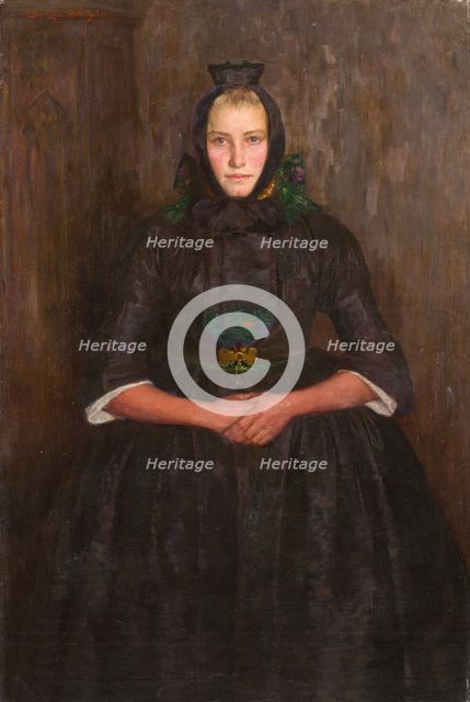Hessian peasant girl, 1897. Creator: Carl Ludwig Noah Bantzer.
