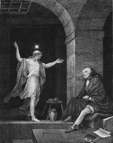 Hesper Appearing to Columbus in Prison, 1800s. Creator: Delignon, Jean-Louis (1755-1804)