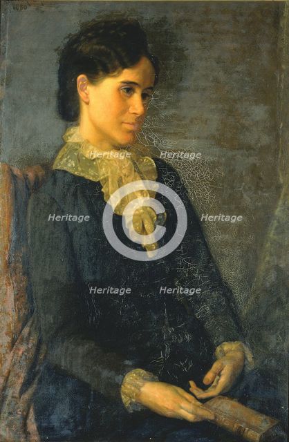 Hester Marian Wait Lay, Portrait of the Artist's Wife, 1880. Creator: Oliver Ingraham Lay.