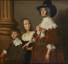 Hester Tradescant and her Stepchildren, John and Frances, c1644