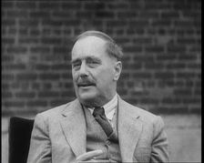 H.G. Wells Being Interviewed, 1930s. Creator: British Pathe Ltd
