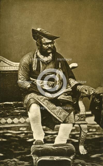 'H.H. General The Maharajah Sindhia of Gwalior G.C.B., G.C.S.I.', c1870, (1901).  Creator: Bourne & Shepherd.