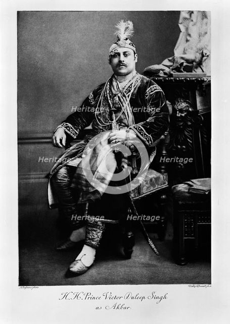 HH Prince Victor Duleep Singh as Akbar, c1900. Creator: Unknown.