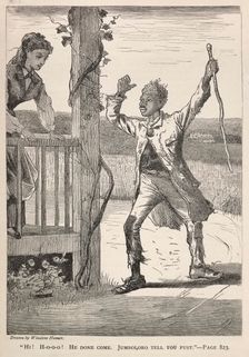 "Hi! H-O-O-O! He Done Come. Jumboloro Tell You First.", 1869. Creator: Winslow Homer (American, 1836-1910)