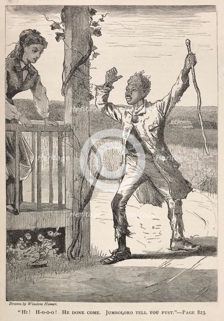 "Hi! H-O-O-O! He Done Come. Jumboloro Tell You First.", 1869. Creator: Winslow Homer (American, 1836-1910).
