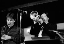 Hitchcock Nigel and Guy Barker, Watermill Jazz Club, Dorking, Surrey, Sept 2000. Artist: Brian O'Connor