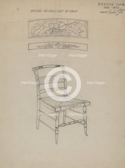 Hitchcock Chair, 1935/1942. Creator: Emilio Zito.