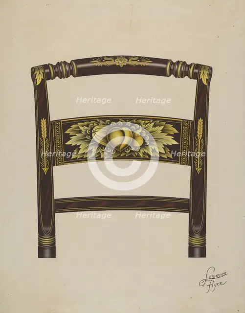 Hitchcock Chair Back, c. 1936. Creator: Lawrence Flynn.