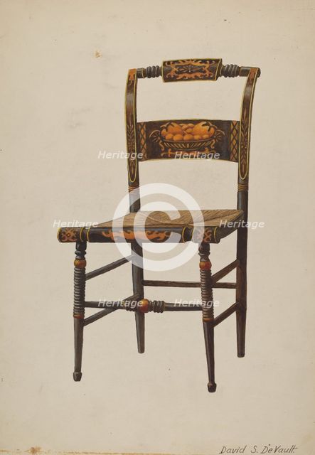 Hitchcock Chair, c. 1941. Creator: David S De Vault.