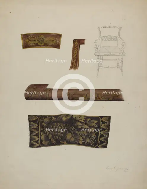 Hitchcock Chair, c. 1937. Creator: Harry Jennings.