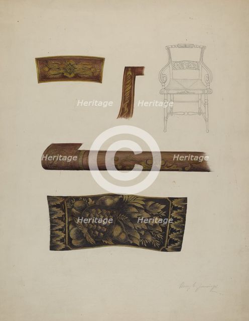 Hitchcock Chair, c. 1937. Creator: Harry Jennings.
