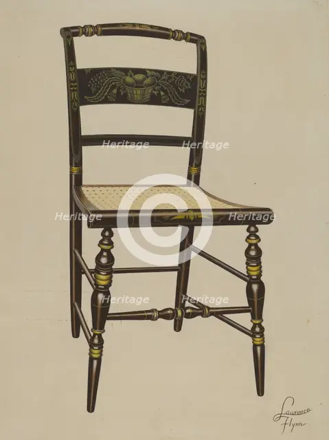 Hitchcock chair, probably 1936. Creator: Lawrence Flynn.