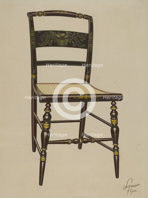 Hitchcock chair, probably 1936. Creator: Lawrence Flynn.