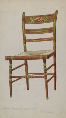 Hitchcock Side Chair, 1935/1942. Creator: David S De Vault