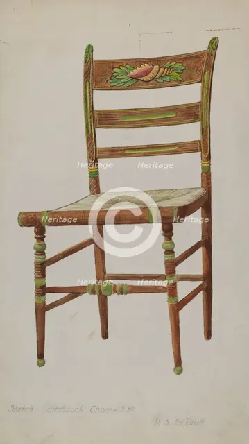 Hitchcock Side Chair, 1935/1942. Creator: David S De Vault.