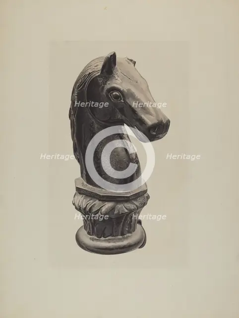 Hitching Post, 1935/1942. Creator: Henry Tomaszewski.