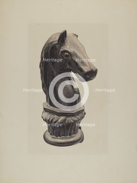 Hitching Post, 1935/1942. Creator: Henry Tomaszewski.