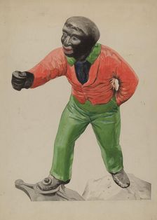 Hitching Post, c. 1936. Creator: Bertha Semple