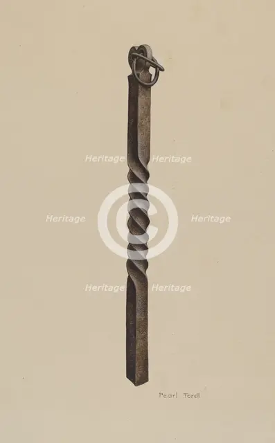 Hitching Post, c. 1936. Creator: Pearl Torell.