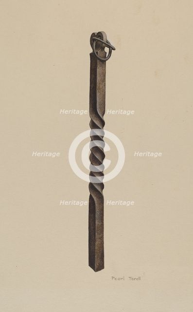 Hitching Post, c. 1936. Creator: Pearl Torell.