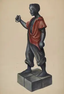 Hitching Post, c. 1937. Creator: Walter Hochstrasser
