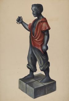 Hitching Post, c. 1937. Creator: Walter Hochstrasser