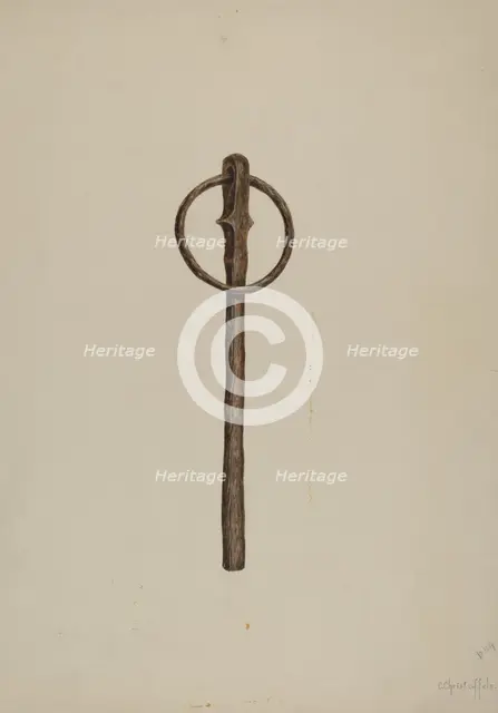 Hitching Post, c. 1937. Creator: Cornelius Christoffels.