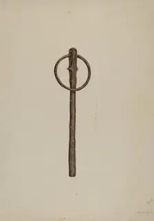 Hitching Post, c. 1937. Creator: Cornelius Christoffels