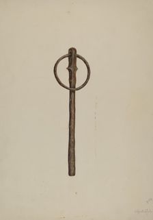 Hitching Post, c. 1937. Creator: Cornelius Christoffels