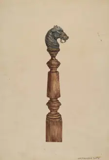 Hitching Post, c. 1937. Creator: Gladys Phillips