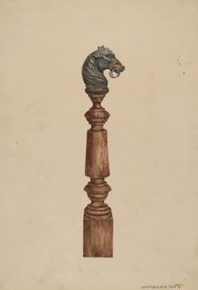Hitching Post, c. 1937. Creator: Gladys Phillips