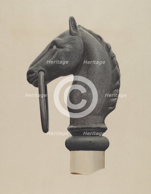Hitching Post, c. 1938. Creator: Albert Ryder.