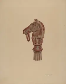 Hitching Post, c. 1940. Creator: Gerard Barnett