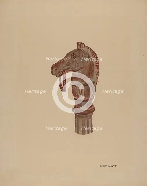 Hitching Post, c. 1940. Creator: Gerard Barnett.