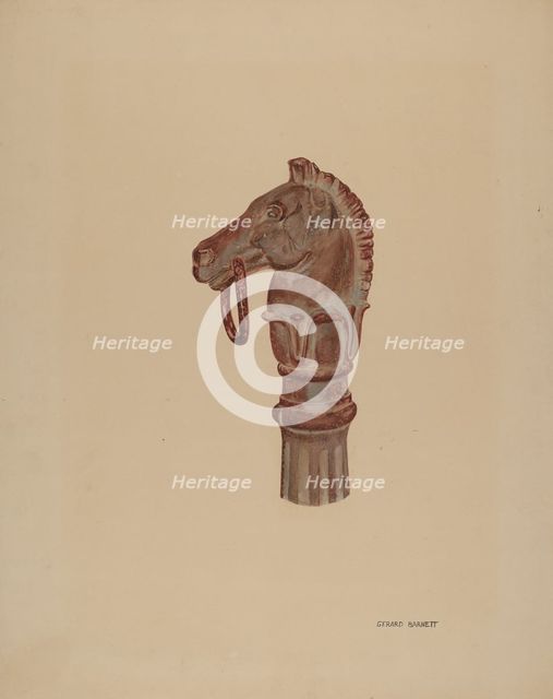 Hitching Post, c. 1940. Creator: Gerard Barnett.