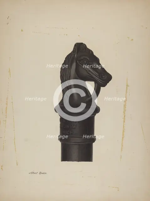 Hitching Post, c. 1941. Creator: Albert Rudin.