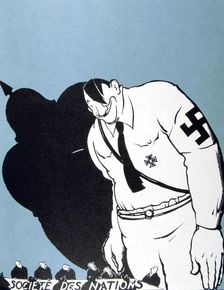 Hitler and the League of Nations 1935. Artist: Paul Iribe