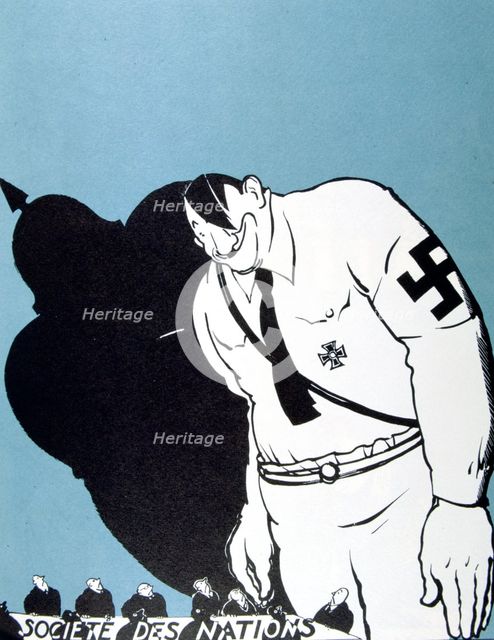 'Hitler and the League of Nations', 1935. Artist: Paul Iribe
