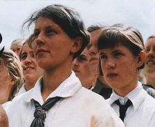Hitler Youth Listening to a Speech, 1930s. Creator: British Pathe Ltd