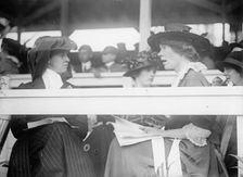 Hitt, Mrs. William F., Nee Katharine Elkins - Horse Show, 1914. Creator: Harris & Ewing