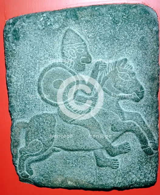 Hittite relief of a horseman, Tell Halaf, Syria, c10th - 9th century BC. Artist: Unknown