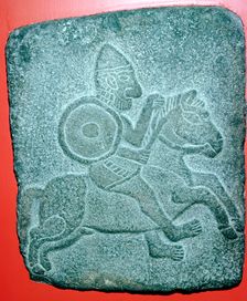 Hittite relief of a horseman, Tell Halaf, Syria, c10th - 9th century BC