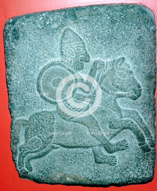 Hittite relief of a horseman, Tell Halaf, Syria, c10th - 9th century BC. Artist: Unknown
