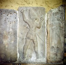 Hittite relief of the weather-god Teshub with lightning