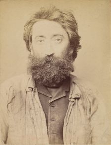 Hivon. Pierre. 45 ans, né à Bourbon le Chambai (Allier). Lithographe. Anarchiste. 4/3/94. , 1894. Creator: Alphonse Bertillon