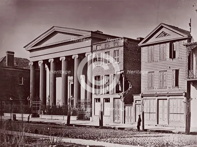 Hibernian Hall, Charleston, ca. 1864. Creator: George N. Barnard.