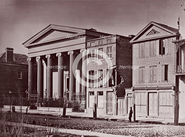Hibernian Hall, Charleston, ca. 1864. Creator: George N. Barnard.