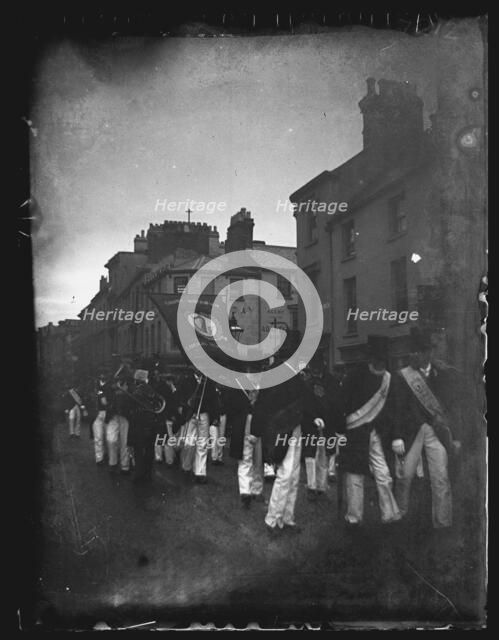 Hibernian Society Procession, Cardiff, 1892. Creator: William Booth.